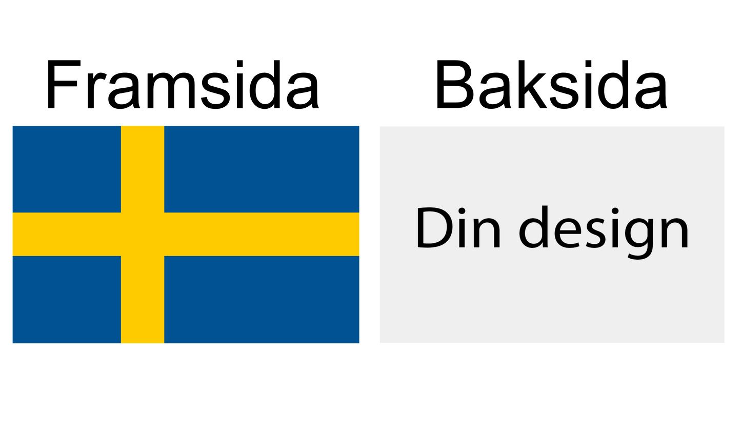 Dubbelsidig flagga med din design