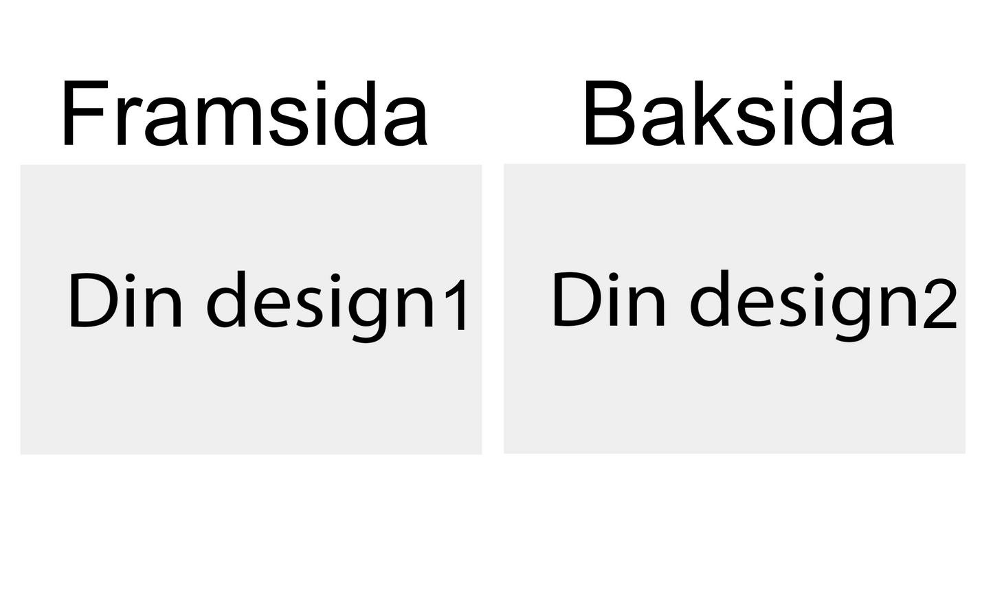 Dubbelsidig flagga med dina design