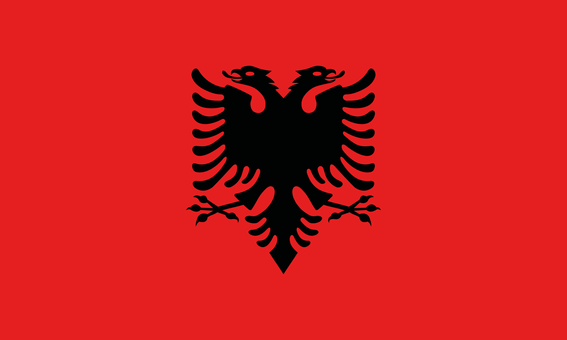 Albaniens flagga