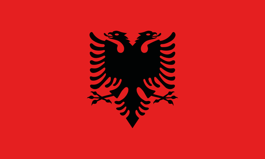 Albaniens flagga
