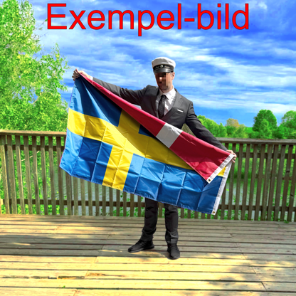 Dubbelsidig 2-i-1-flagga (vänsterkant uppåt)