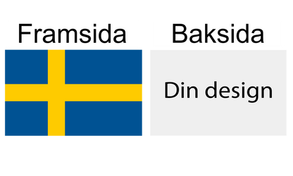 Dubbelsidig flagga med din design