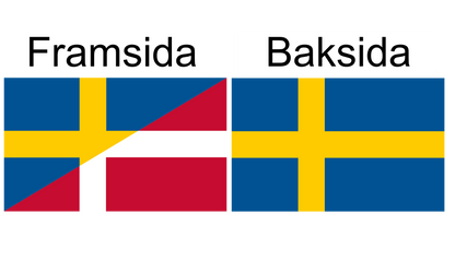 Dubbelsidig 2-i-1-flagga (vänsterkant uppåt)