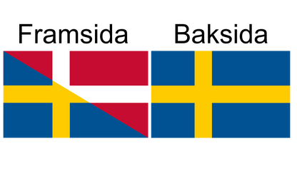 Dubbelsidig 2-i-1-flagga (högerkant uppåt)