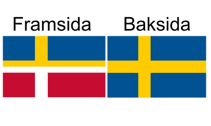 Dubbelsidig 2-i-1-flagga (horisontell)