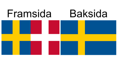 Dubbelsidig 2-i-1-flagga (vertikal)